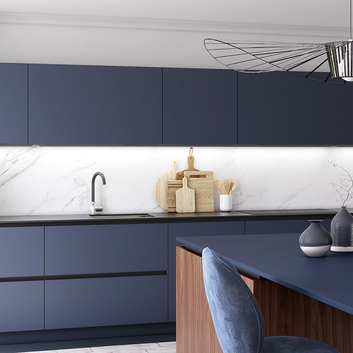 Photo d'une crédence en céramique posée par Rascle Agencement à la Seauve sur Sémène