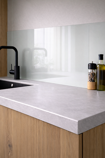 Photo d'une crédence en verre proposée par Rascle Agencement à Sainte Sigolène