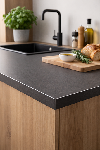 Photo d'un plan de travail compact proposé par Rascle Agencement en Haute-Loire